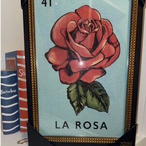 Sapna Shah Loteria La Rosa Rose Art Print - 12x18 New